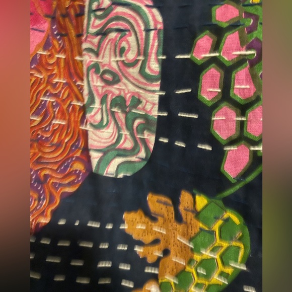 Chic Decorative Cover Bohemian Hippie Case Fruit Handmade Cushion Kantha… - Picture 4 of 5